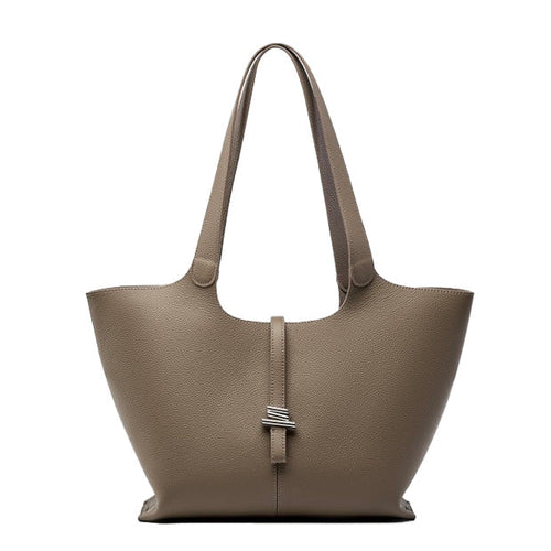 2025 New Womens Genuine Leather Large Capacity Commuter Tote Bag