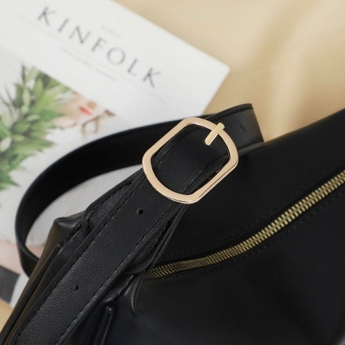 Women's Genuine Leather Underarm Bag - Large Capacity Crossbody Shoulder Bag for Spring Summer Commuting
