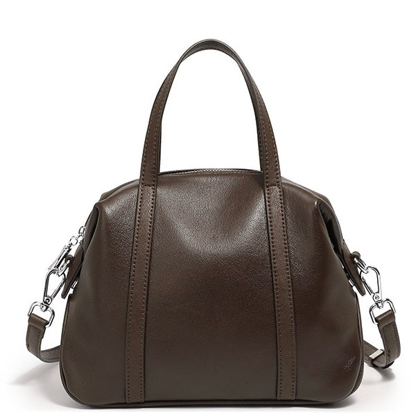 Womens Genuine Leather Boston Pillow Bag