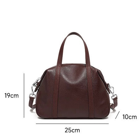 Womens Genuine Leather Boston Pillow Bag