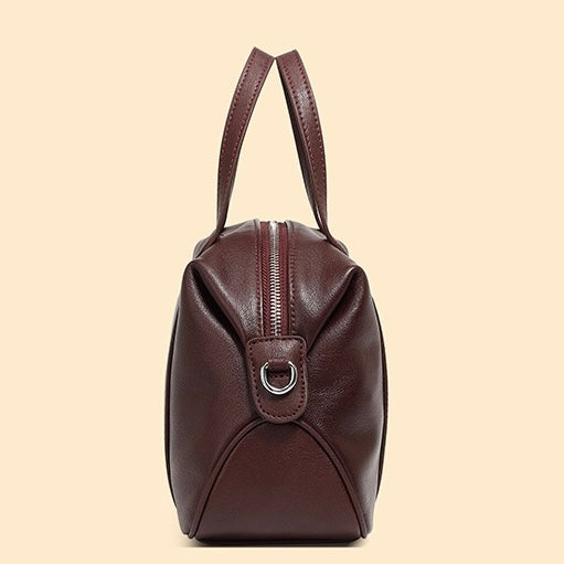 Womens Genuine Leather Boston Pillow Bag