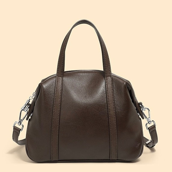 Womens Genuine Leather Boston Pillow Bag