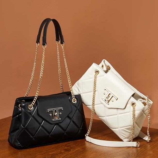 Womens Genuine Leather Chain Shoulder Crossbody Bag in Commuter Chic Style