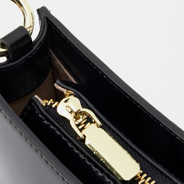 Womens Luxurious Genuine Leather Underarm Baguette Bag