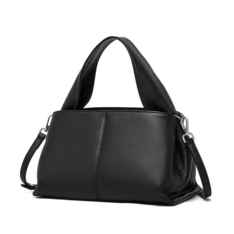 Womens Genuine Leather Vintage-Style Top-Grain Shoulder Bag in Classic Design