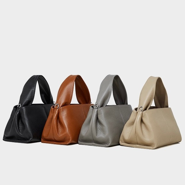 Womens Genuine Leather Vintage-Style Top-Grain Shoulder Bag in Classic Design