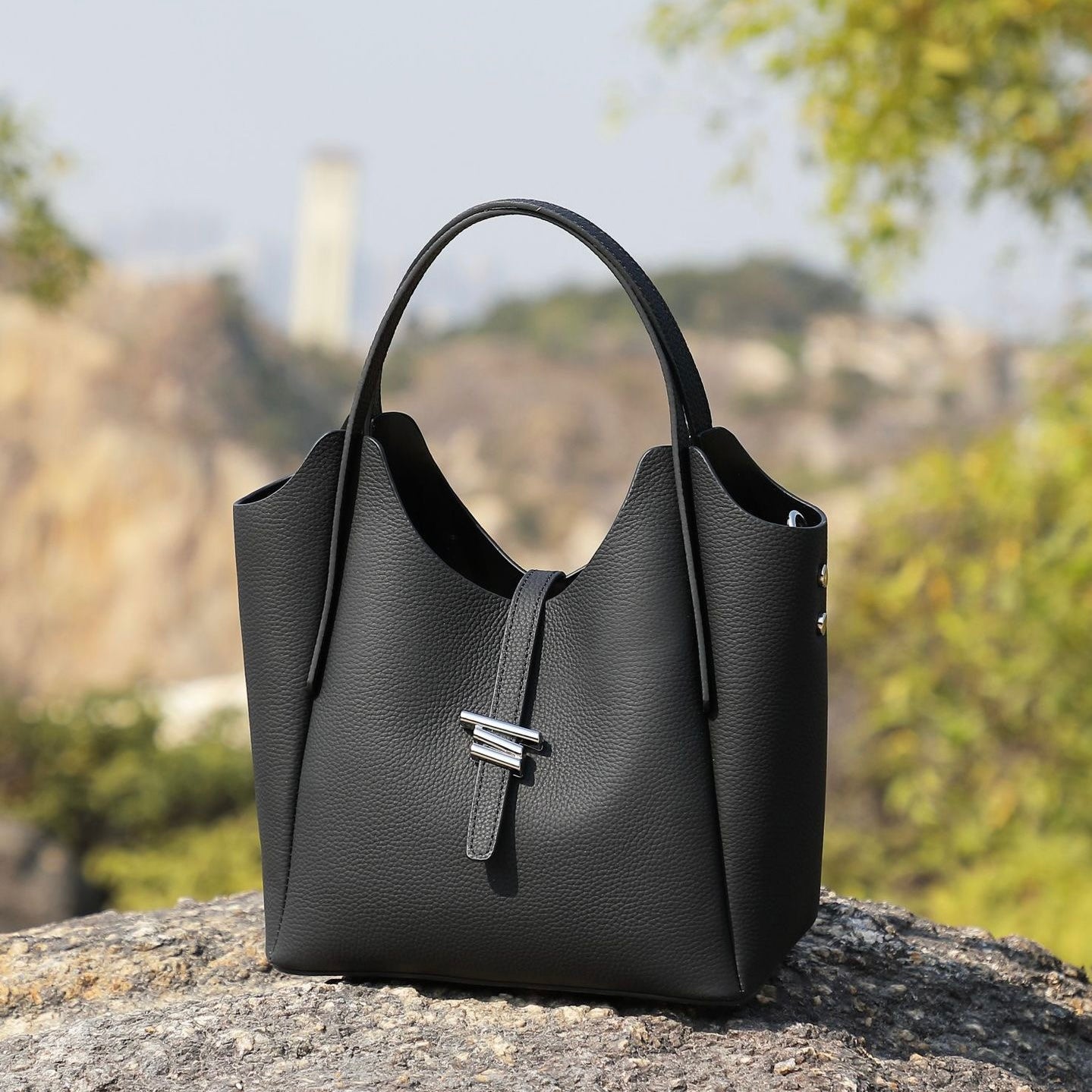 Womens Genuine Leather Commuter Top Handle Crossbody Shoulder Bag In Minimalist Style
