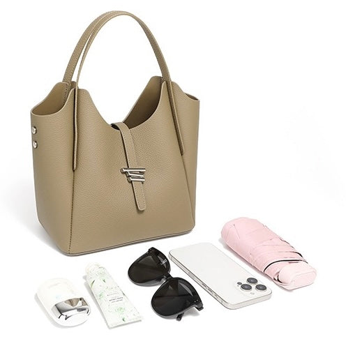 Womens Genuine Leather Commuter Top Handle Crossbody Shoulder Bag In Minimalist Style