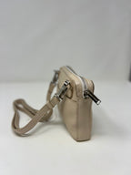 Petit sac bandoulière en Cuir Champagne, Annie