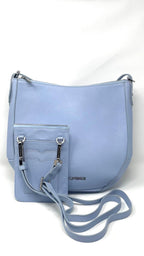 Sac à main en Cuir Bleu Pâle , 2-en-1, Isabelle
