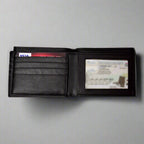 JBG International Men's Center Wing Bifold Leather RFID Wallet
