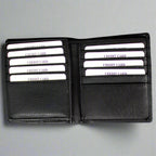 JBG International Men's Flip Up Wing Bifold Leather Wallet