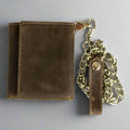 JBG International Men's Hunter Chain Leather RFID Wallet