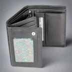 JBG International Men's Snap Close Flip Bifold Leather Wallet