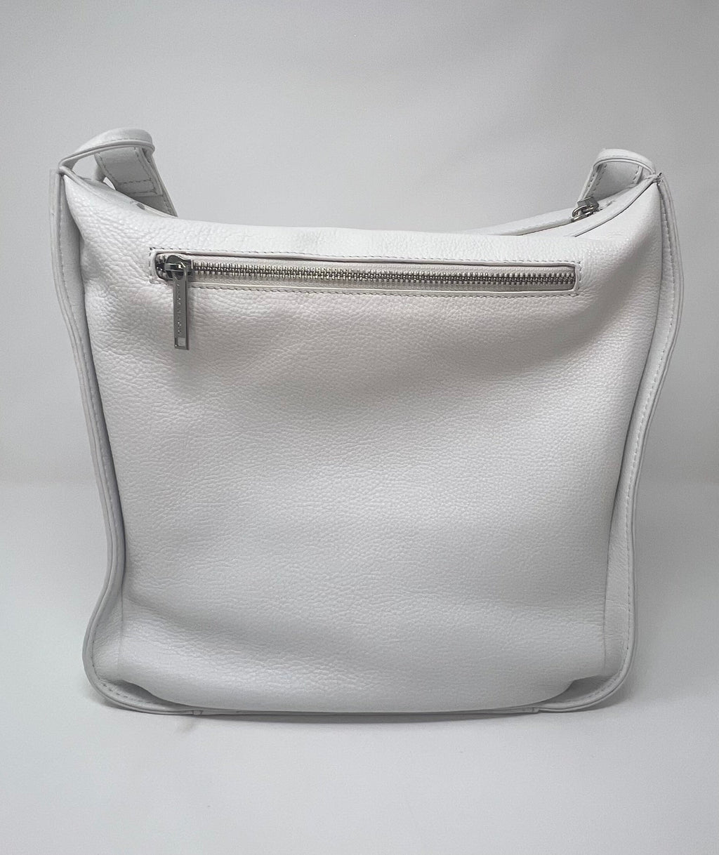 sac à main souple en bandoulière, blanc | Julie