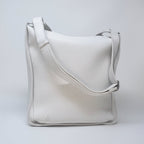 sac à main souple en bandoulière, blanc | Julie