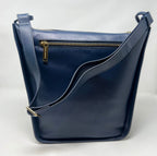 sac à main souple en bandoulière, Bleu marine | Julie