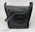 sac à main souple en bandoulière, Noir, Julie