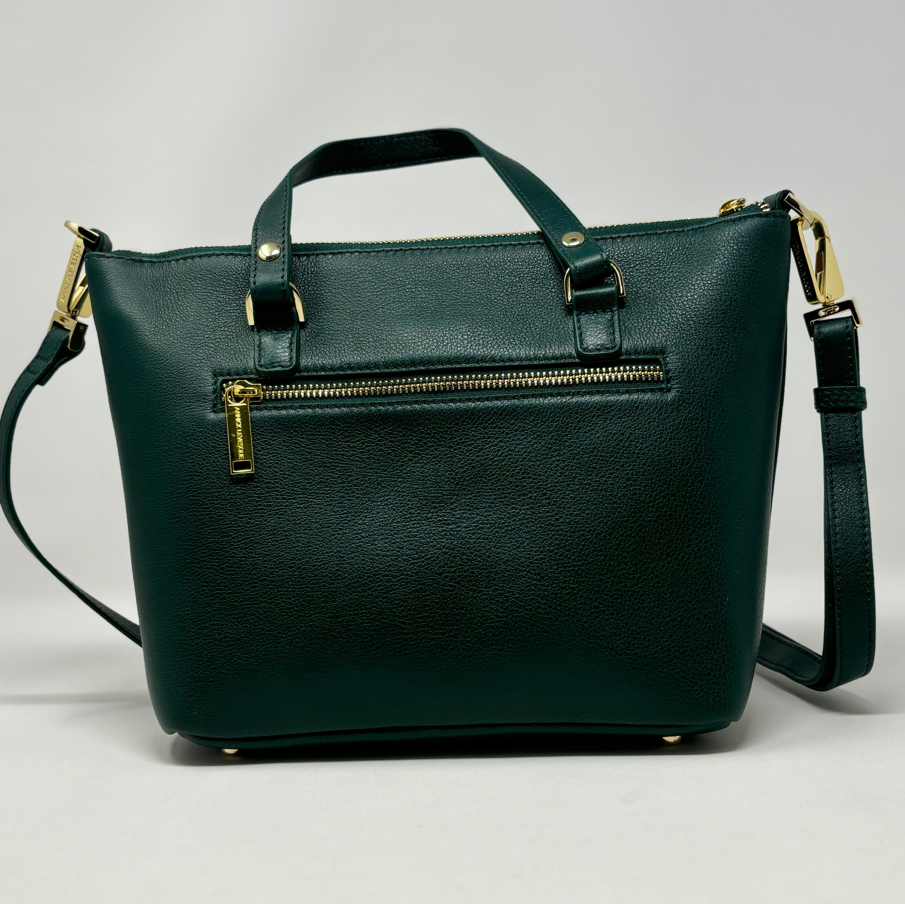 Sac à Main en cuir véritable Dark Green | Lina
