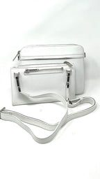 Petit Sac bandoulière avec porte carte détachable blanc pure | Kennedi