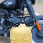 Global Vision Kickback Padded Motorcycle Sunglasses. Matte Black Soft-Touch Riding Glasses