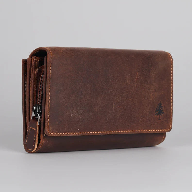 Greenwood Leather Full Grain Leather Wallet RFID Clutch