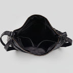 MET Leather Crossbody Bag with Dual Zipper Pockets