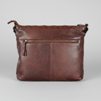 MET Leather Crossbody Bag with Dual Zipper Pockets