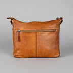 MET Leather Crossbody Bag with Dual Zipper Pockets