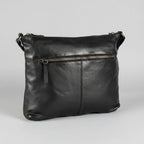MET Leather Crossbody Bag with Dual Zipper Pockets