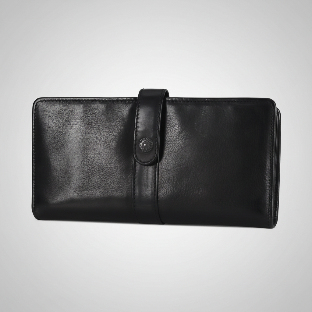 MET Women's Snap Tab Leather Wallet