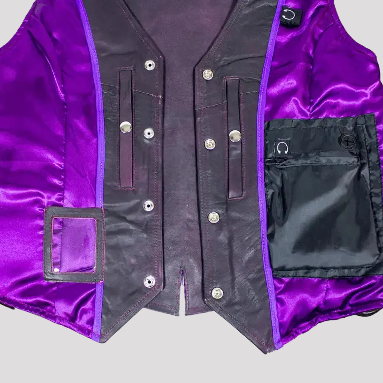 Open Road Women's Lace Side Leather Vest