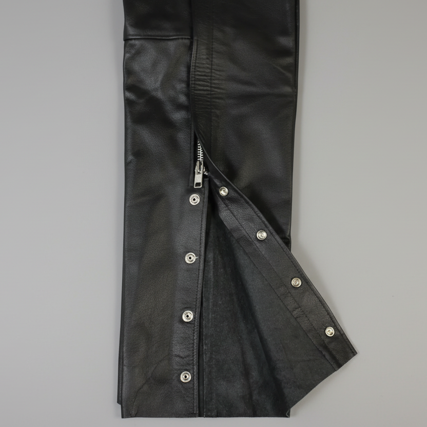 Open Road Unisex 4 Pocket Premium Leather Chaps