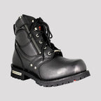 Milwaukee Leather Men's 6" Milwaukee Side Zip Lace Up Motorcycle Boots