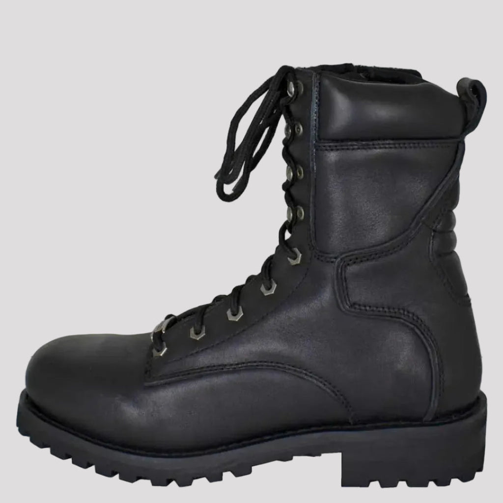 Open Road Men's 8" Quilted Motorcycle Boots