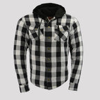 Milwaukee Leather Men's Plaid Flannel Armored Shirt Jacket
