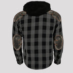 Milwaukee Leather Men's Plaid Flannel Armored Shirt Jacket