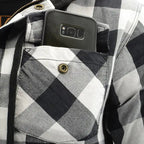 Milwaukee Leather Men's Plaid Flannel Armored Shirt Jacket