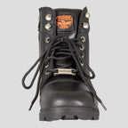 Milwaukee Leather Women's Side Zip Lace Up Motorcycle Boots