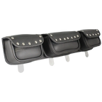 Open Road Chrome Studded Straight PVC Windshield Bag