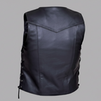 Open Road Men's 10 Pocket Leather Vest