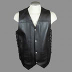 Open Road Men's 10 Pocket Leather Vest