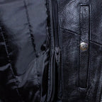 Open Road Men's Classic Leather Motorcycle Jacket
