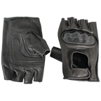 Open Road Men's Fingerless  Leather Motorcycle Gloves