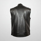 Open Road Men's Flannel Lined Leather Club Vest