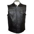 Open Road Men's Leather Club Vest