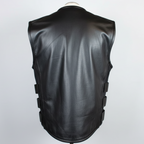 Open Road Men's Zip-Up Tactical Leather Vest