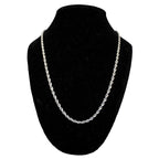 Men’s 24" Stainless Steel Silver Rope Chain Necklace. Heavy-Duty Biker Necklace