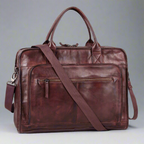 MET Two Handle Messenger Laptop Leather Bag
