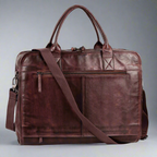 MET Two Handle Messenger Laptop Leather Bag